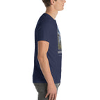 Sauroposeidon T-shirt in Navy, right view — Deep Time Atlas Plate 057, PaleoThreads