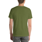 Titanoboa T-shirt in Olive, back view — Deep Time Atlas Plate 128, PaleoThreads
