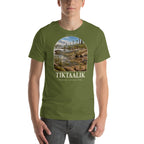 Tiktaalik T-shirt in Olive — Deep Time Atlas Plate 144, PaleoThreads