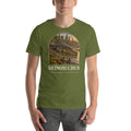 Deinosuchus T-shirt in Olive — Deep Time Atlas Plate 123, PaleoThreads