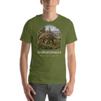 Euoplocephalus T-shirt in Olive — Deep Time Atlas Plate 084, PaleoThreads