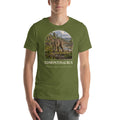 Edmontosaurus T-shirt in Olive — Deep Time Atlas Plate 072, PaleoThreads