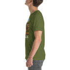 Tiktaalik T-shirt in Olive, left view — Deep Time Atlas Plate 144, PaleoThreads