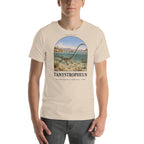 Tanystropheus T-shirt in Soft Cream — Deep Time Atlas Plate 120, PaleoThreads