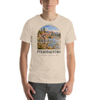 Pterodaustro T-shirt in Soft Cream — Deep Time Atlas Plate 105, PaleoThreads