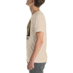 Crinoid specimen T-shirt in Soft Cream, left view — Deep Time Atlas Plate 179, PaleoThreads