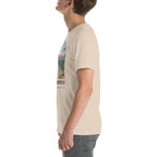 Tanystropheus T-shirt in Soft Cream, left view — Deep Time Atlas Plate 120, PaleoThreads