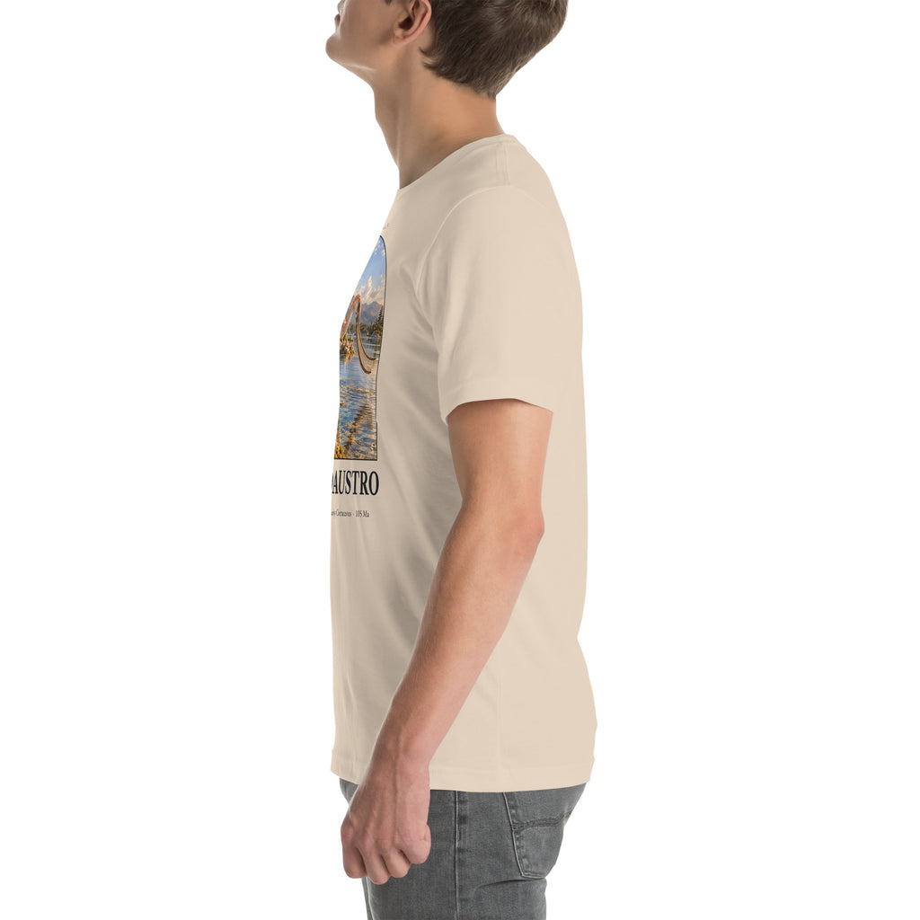 Pterodaustro T-shirt in Soft Cream, left view — Deep Time Atlas Plate 105, PaleoThreads