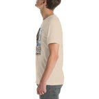 Woolly mammoth T-shirt in Soft Cream, left view — Deep Time Atlas Plate 007, PaleoThreads