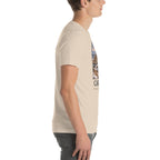 Cave lion T-shirt in Soft Cream, right view — Deep Time Atlas Plate 170, PaleoThreads