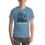 Xiphactinus T-shirt in Steel Blue — Deep Time Atlas Plate 152, PaleoThreads