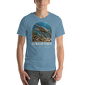 Jaekelopterus T-shirt in Steel Blue — Deep Time Atlas Plate 141, PaleoThreads