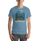 Nothosaurus T-shirt in Steel Blue — Deep Time Atlas Plate 114, PaleoThreads