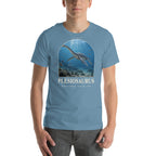 Plesiosaurus T-shirt in Steel Blue — Deep Time Atlas Plate 108, PaleoThreads