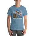 Pteranodon T-shirt in Steel Blue — Deep Time Atlas Plate 097, PaleoThreads