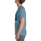 Dolichorhynchops T-shirt in Steel Blue, left view — Deep Time Atlas Plate 121, PaleoThreads