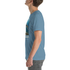 Nothosaurus T-shirt in Steel Blue, left view — Deep Time Atlas Plate 114, PaleoThreads