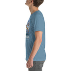 Pteranodon T-shirt in Steel Blue, left view — Deep Time Atlas Plate 097, PaleoThreads
