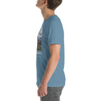 Dreadnoughtus T-shirt in Steel Blue, left view — Deep Time Atlas Plate 055, PaleoThreads