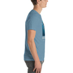 Dolichorhynchops T-shirt in Steel Blue, right view — Deep Time Atlas Plate 121, PaleoThreads