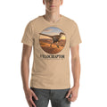 Velociraptor T-shirt in Tan — Deep Time Atlas Plate 005, PaleoThreads