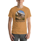 Apatosaurus T-shirt in Toast — Deep Time Atlas Plate 046, PaleoThreads