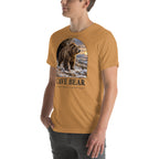 Cave bear T-shirt in Toast, left front view — Deep Time Atlas Plate 161, PaleoThreads