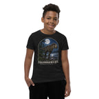 Tyrannosaurus rex kids T-shirt in Black — Deep Time Atlas Plate 001, PaleoThreads