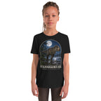 Tyrannosaurus rex kids T-shirt in Black — Deep Time Atlas Plate 001, PaleoThreads