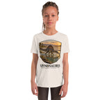 Spinosaurus kids T-shirt in Heather Dust — Deep Time Atlas Plate 002, PaleoThreads