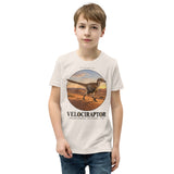 Velociraptor Gobi Dawn Kids T-Shirt — Plate 005